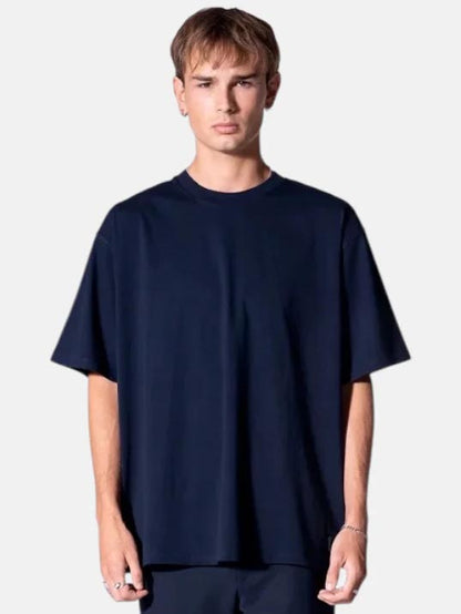Mens Printed Oversize Fit Navy T-Shirt