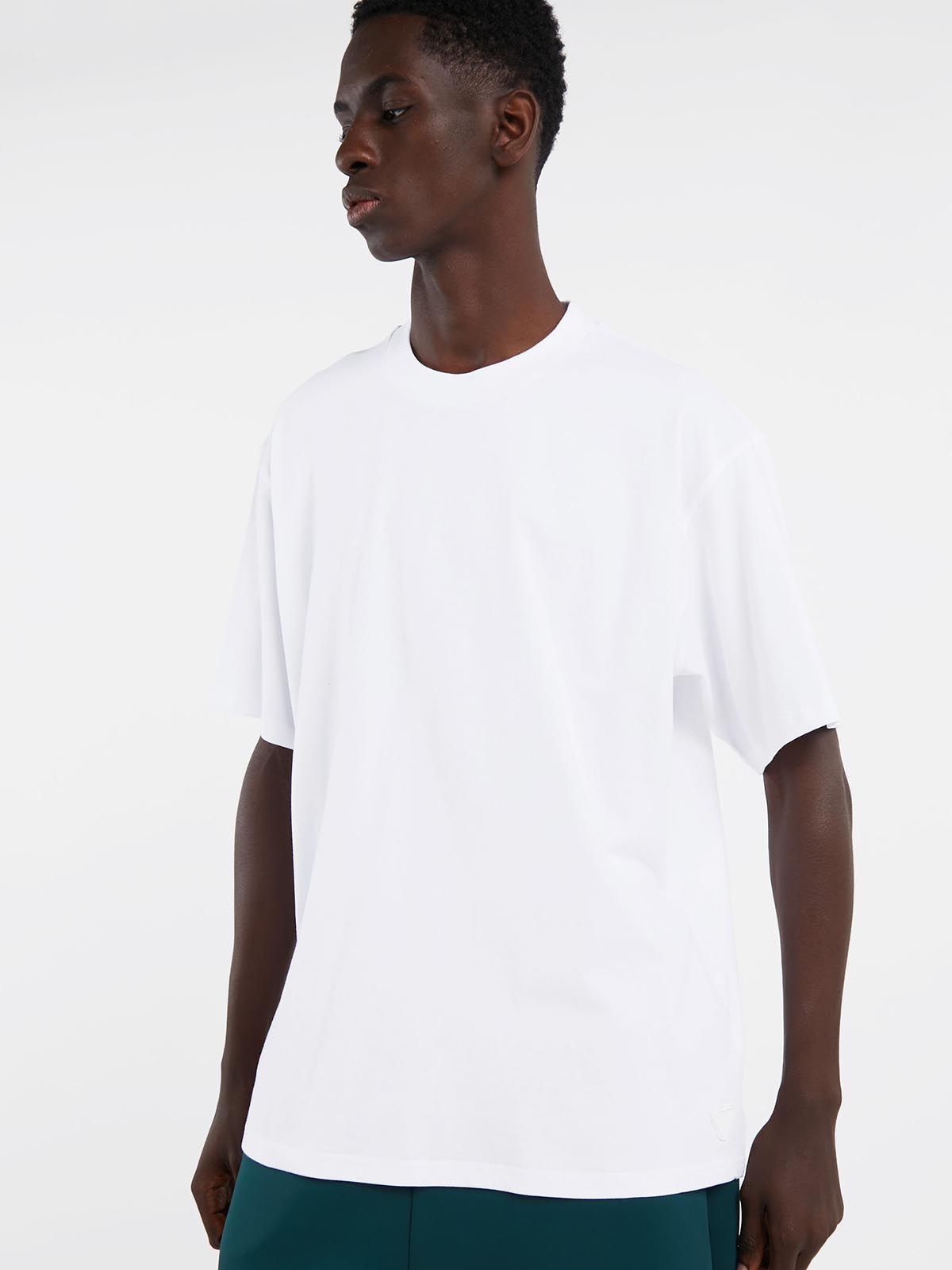 Mens Printed Oversize Fit White T-Shirt