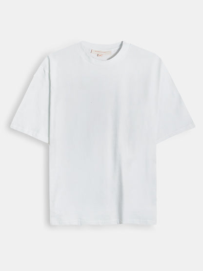 Mens Printed Oversize Fit White T-Shirt