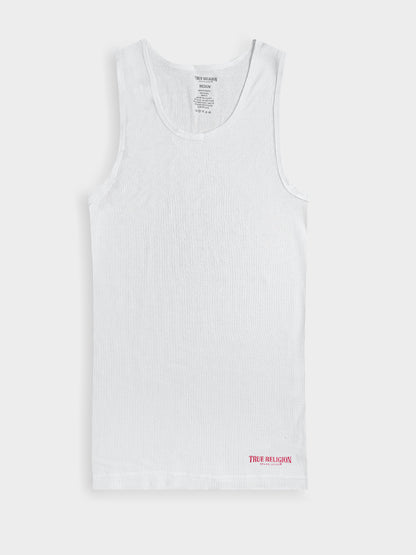 Mens 5pc Pack White Tank Tops