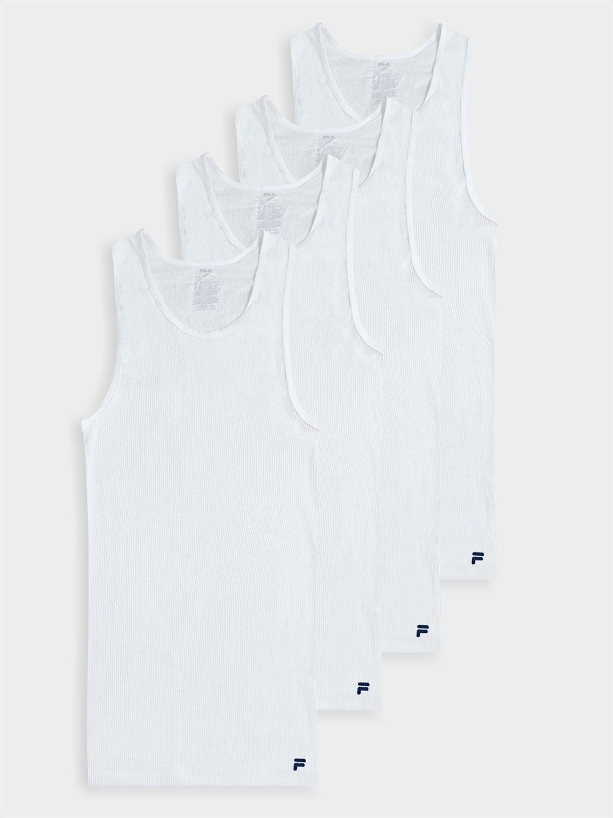 Mens 4pc Pack White Tank Tops