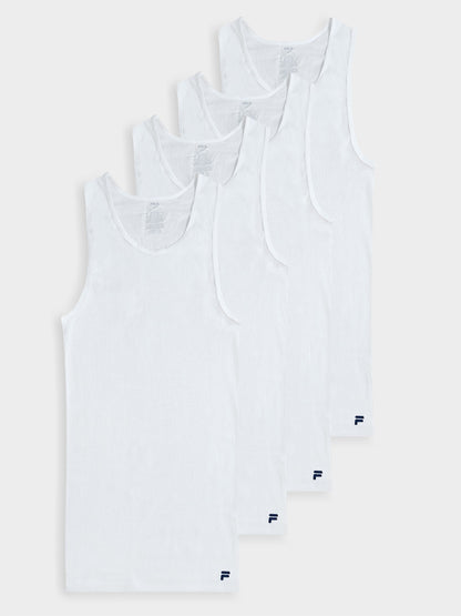 Mens 4pc Pack White Tank Tops