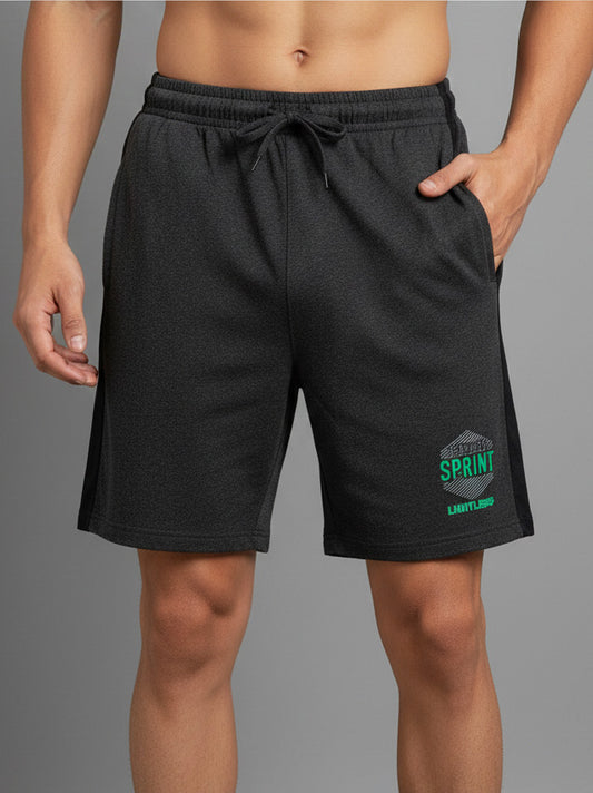 Mens Summer Panel Shorts Charcoal