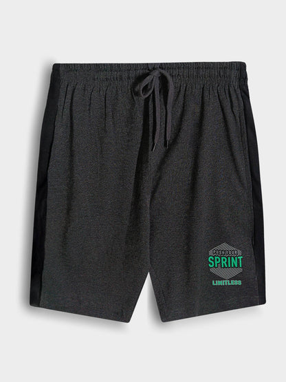 Mens Summer Panel Shorts Charcoal
