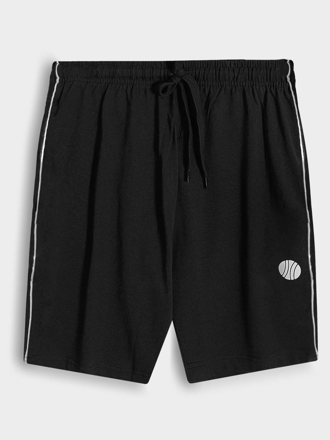 Mens Summer Piping Shorts Black