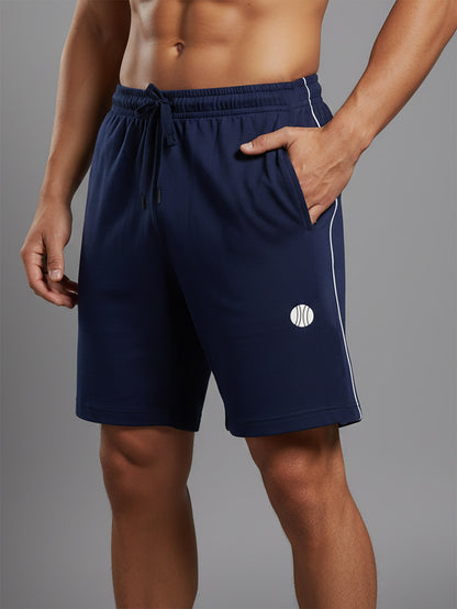 Mens Summer Piping Shorts Navy