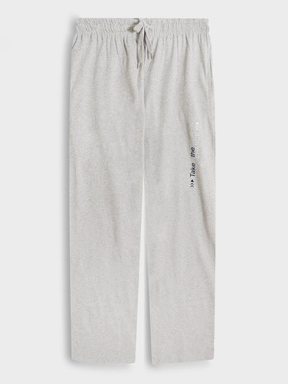 Mens Printed Summer Track Pant Grey