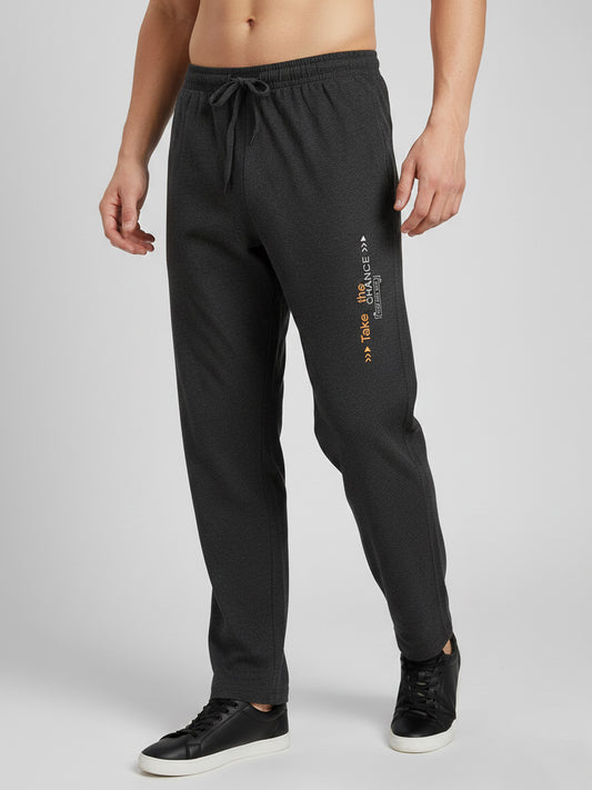 Mens Printed Summer Track Pant Charcoal