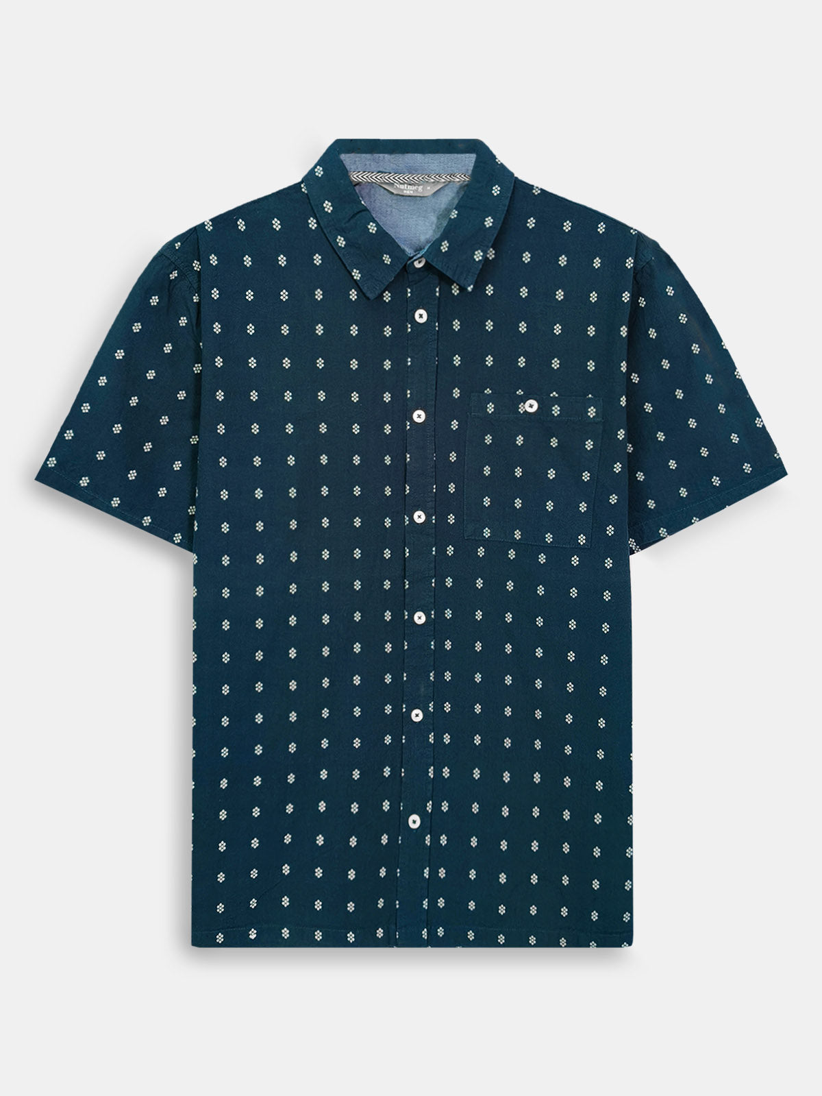 Mens Woven Navy AOP Shirt