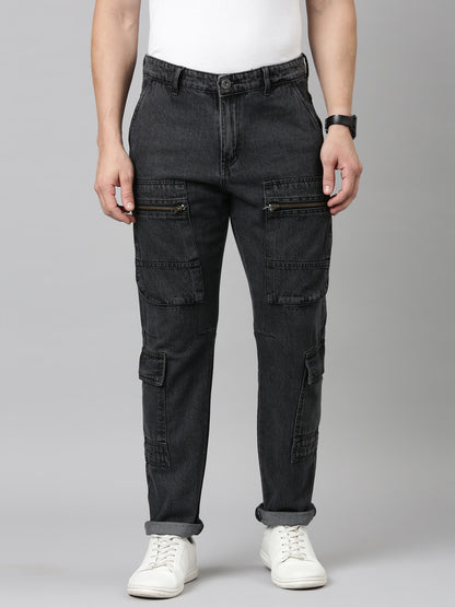 Mens Denim Black Pant