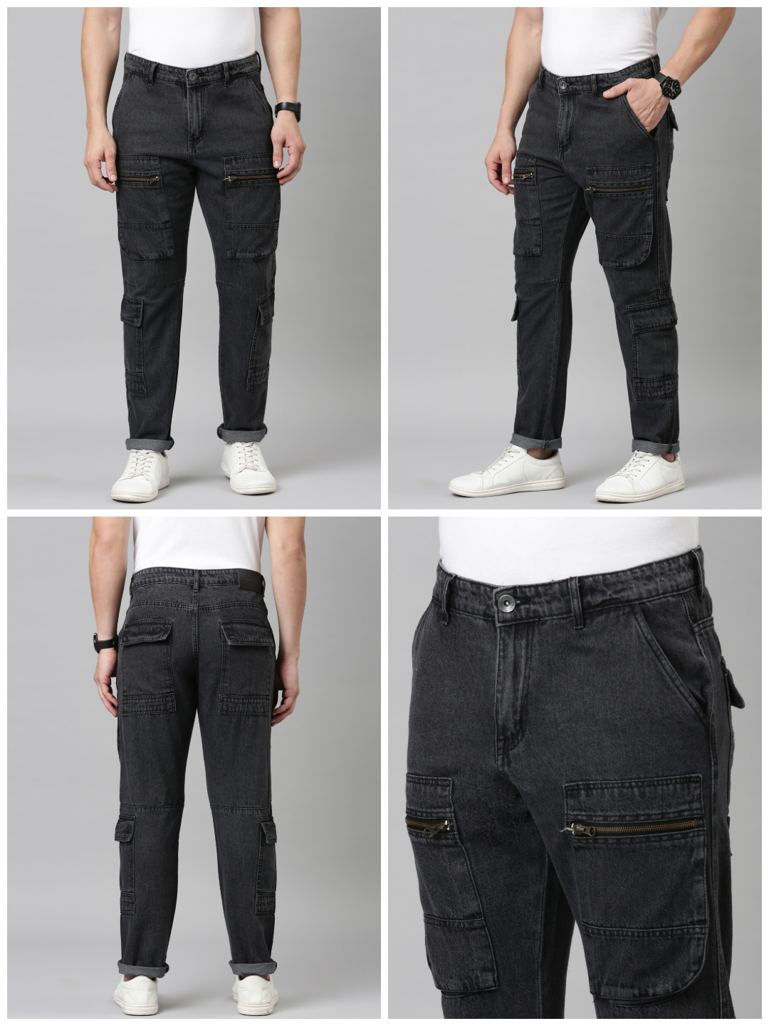 Mens Denim Black Pant