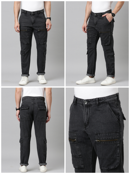 Mens Denim Black Pant