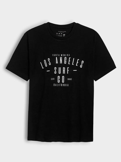 Mens Printed Black T-Shirt