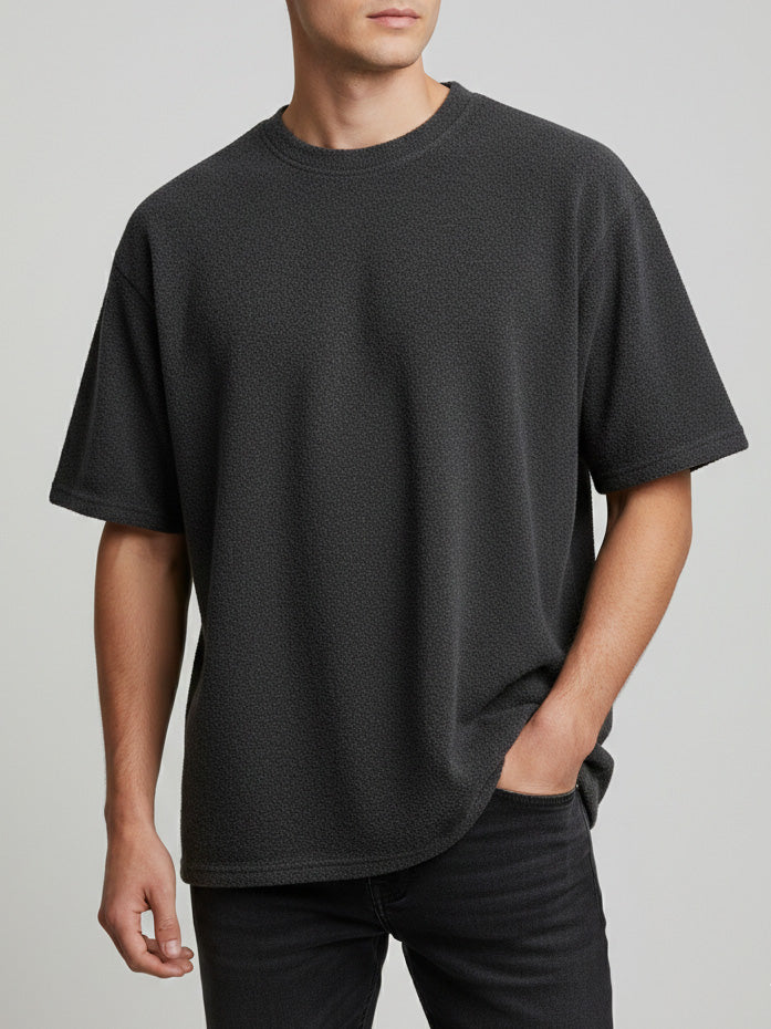 Mens Oversized Fit Charcoal T-Shirt