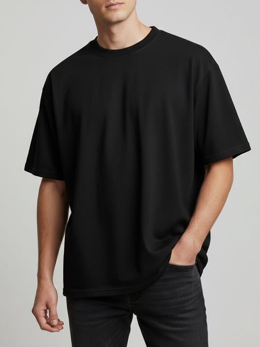 Mens Oversized Fit Black T-Shirt