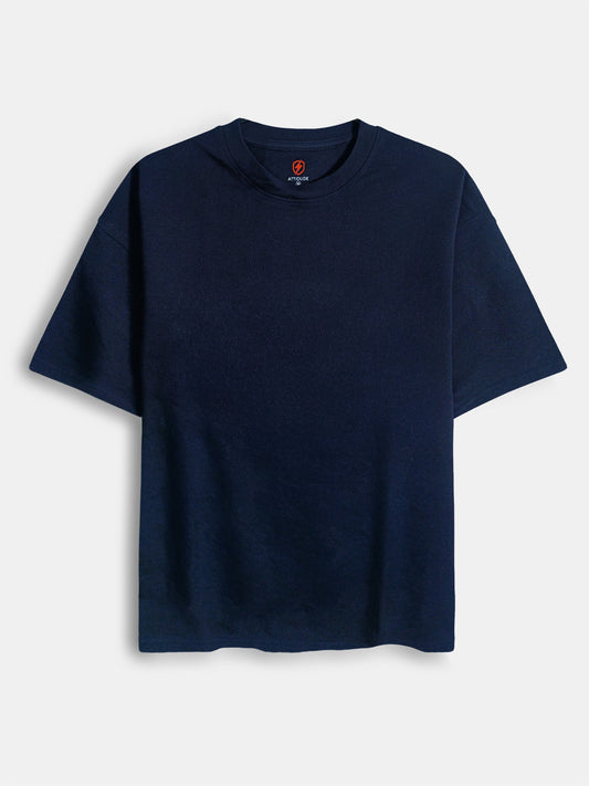 Mens Oversized Fit Navy T-Shirt
