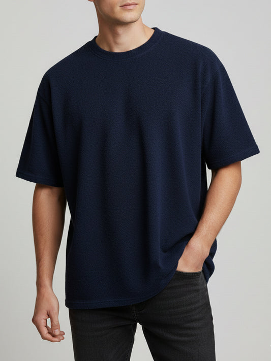 Mens Oversized Fit Navy T-Shirt
