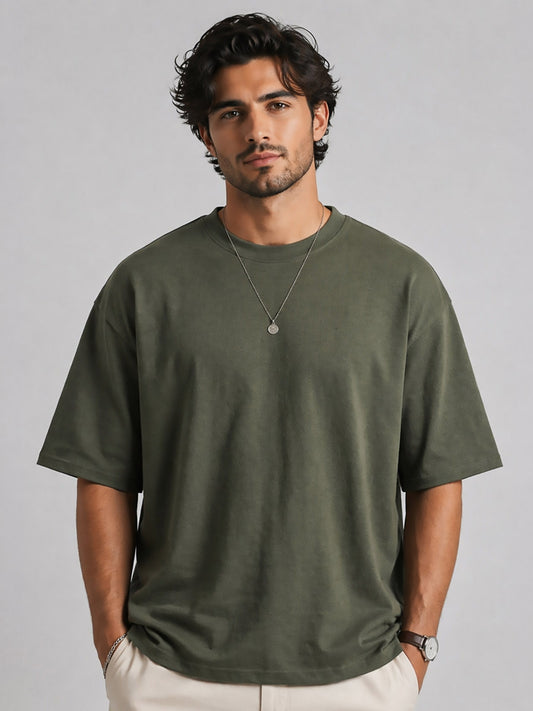 Mens French Terry Oversized Fit T-Shirt
