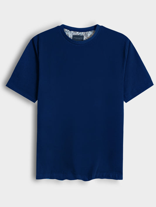 Mens Crew Neck Navy T-Shirts