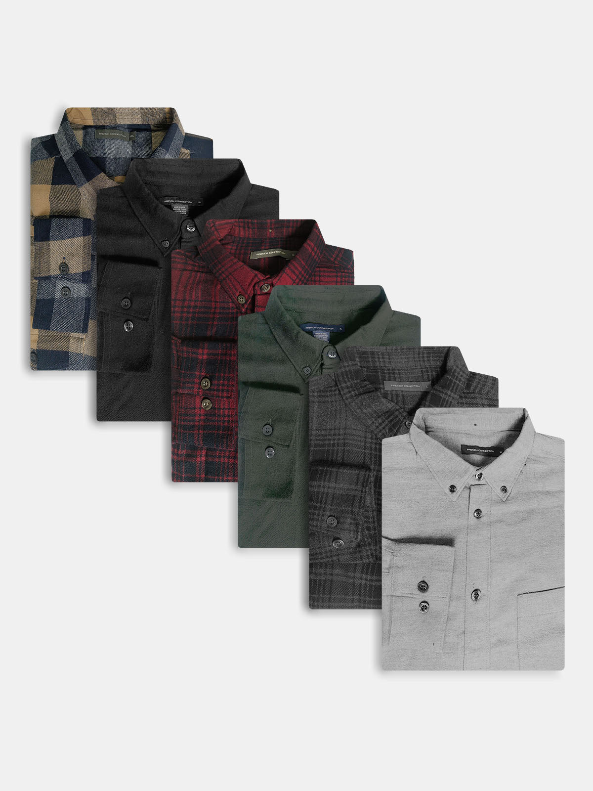 Mens Flannel Woven Shirts Mixed