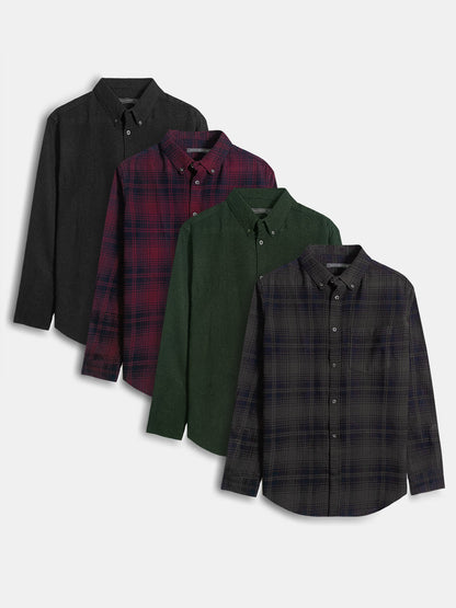 Mens Flannel Woven Shirts Mixed
