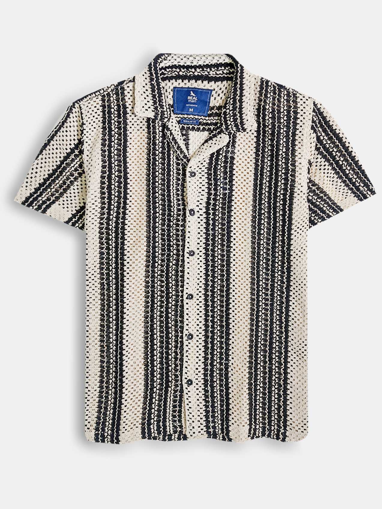 Mens Crochet Woven Shirts