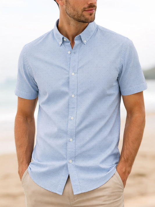 Mens Woven Blue AOP Shirt
