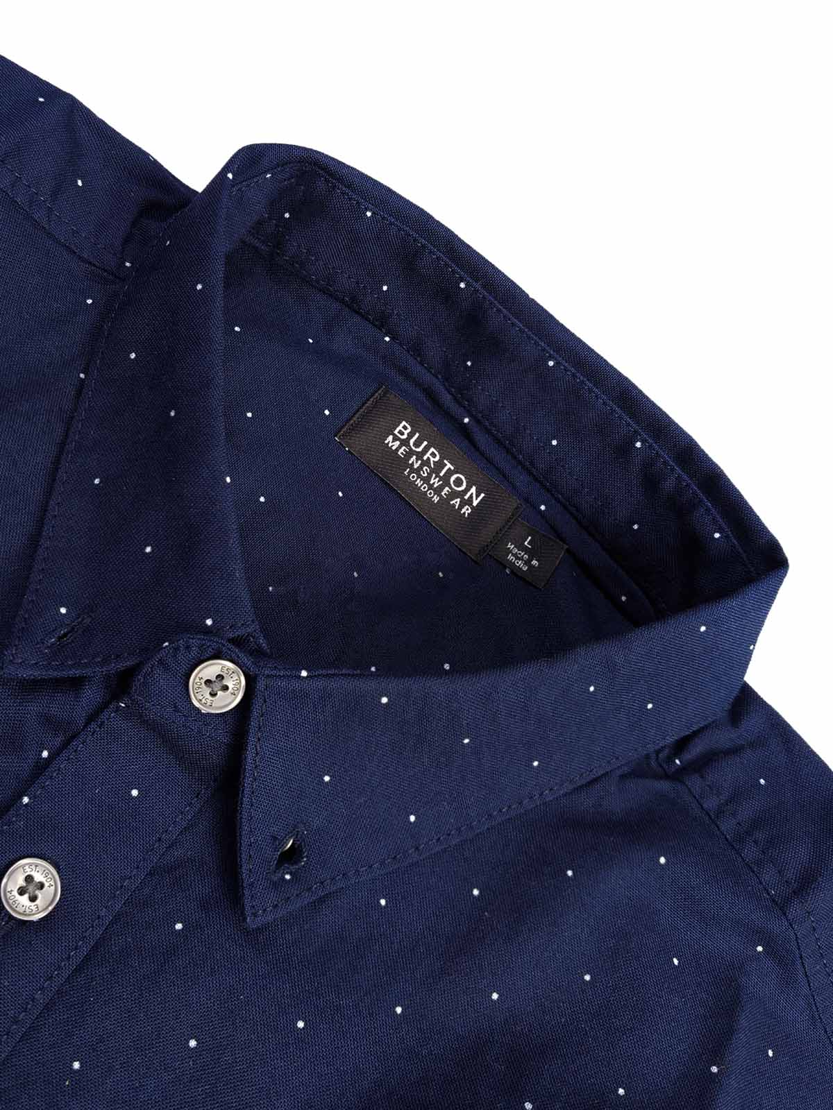 Mens Woven Navy AOP Shirt