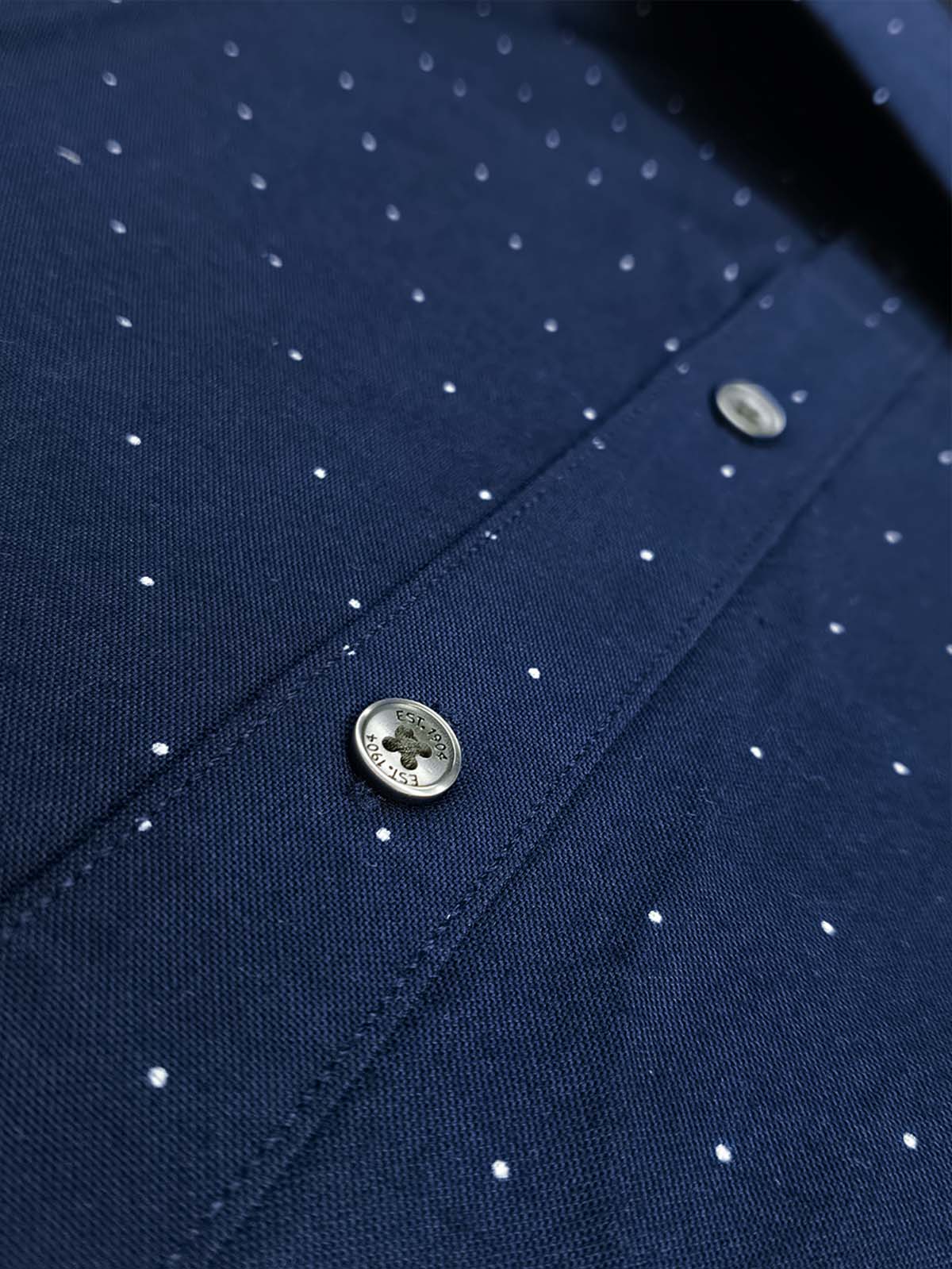 Mens Woven Navy AOP Shirt