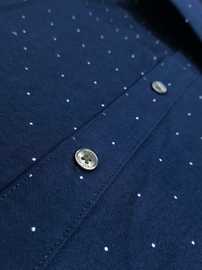 Mens Woven Navy AOP Shirt