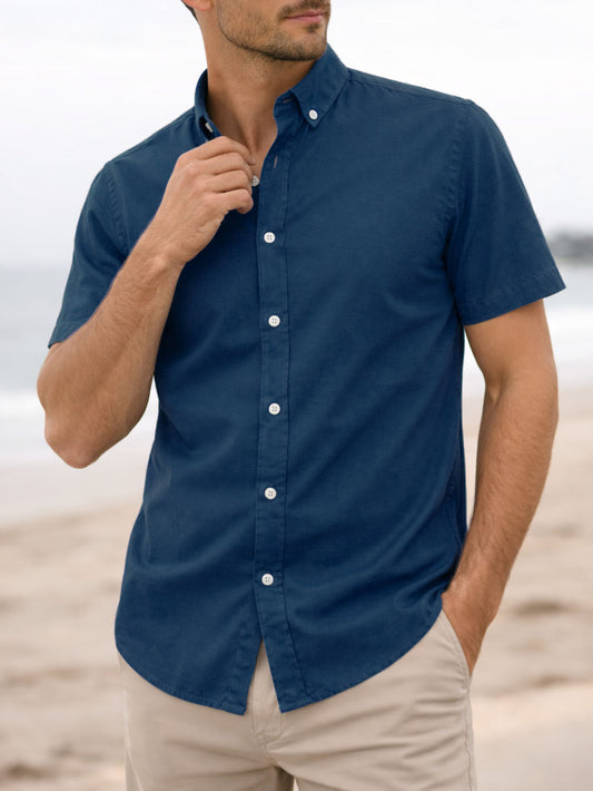 Mens Woven Navy Shirt