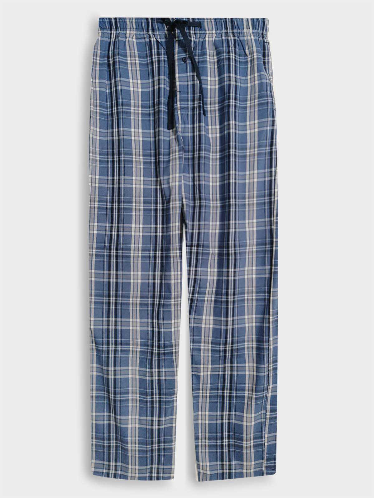 Mens Woven Pyjama Pant Blue Checks
