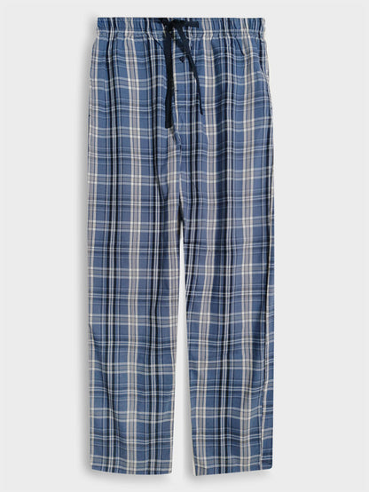 Mens Woven Pyjama Pant Blue Checks