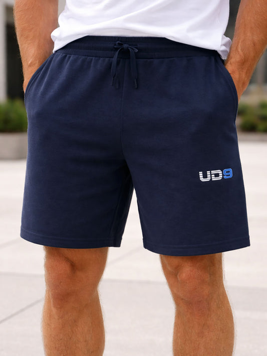 Mens Frech Terry Knit Navy Shorts