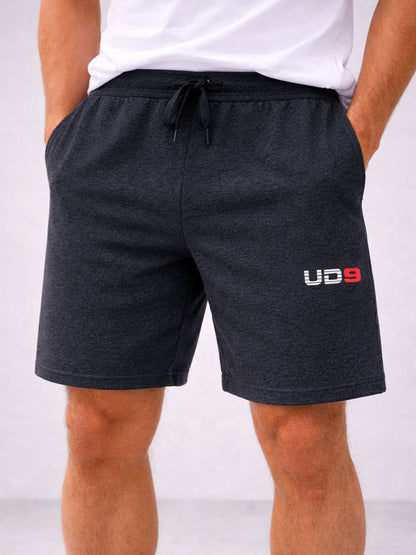 Mens Frech Terry Knit Charcoal Shorts