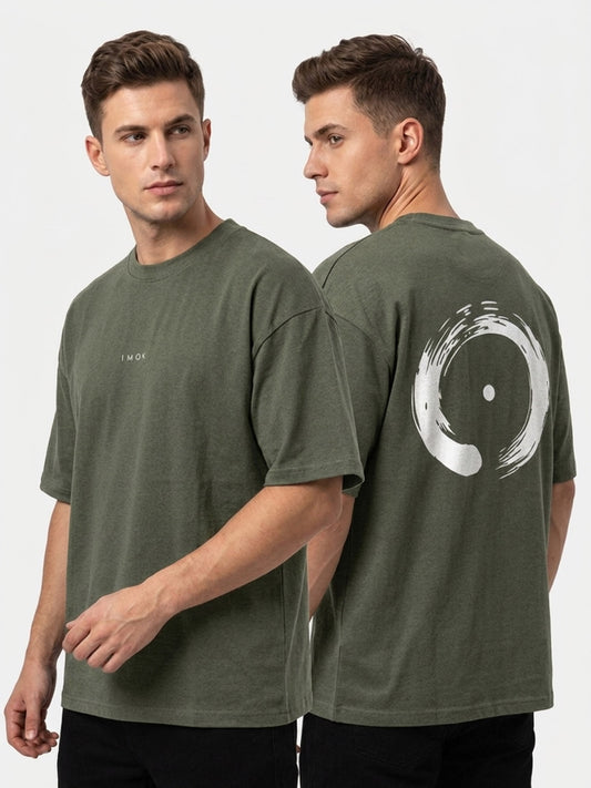 Mens Oversized Fit Olive T-Shirt