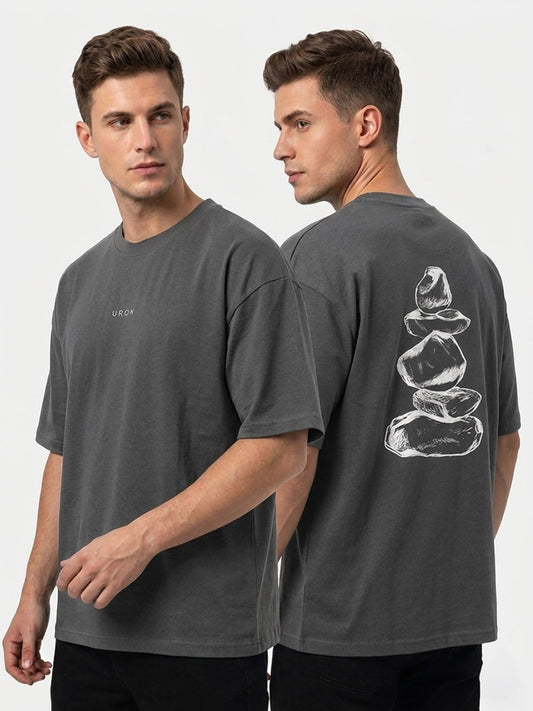 Mens Oversized Fit Grey T-Shirt