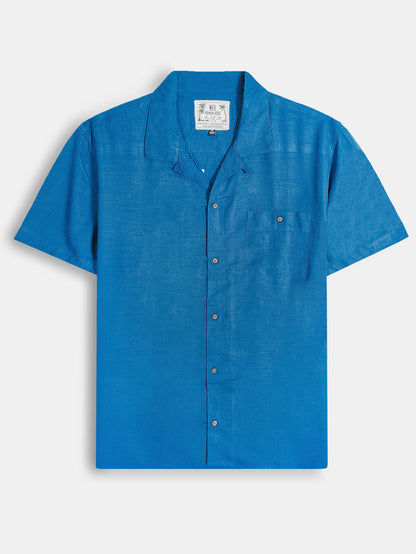 Mens Beach Outfit Blue Shirt