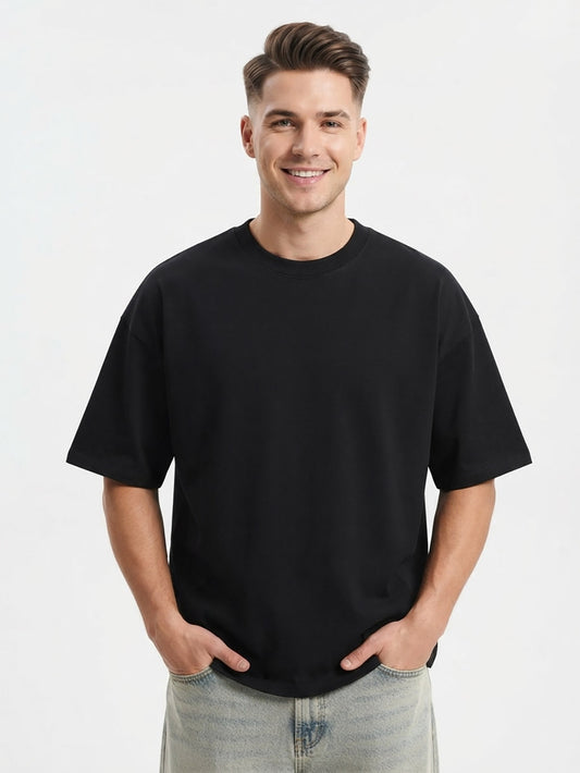 Mens Oversize Fit Black T-Shirt