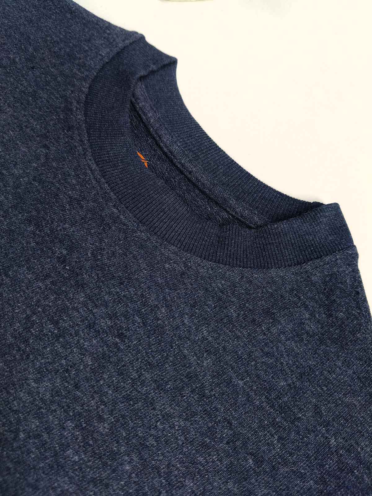 Mens Oversize Fit Navy Melange T-Shirt
