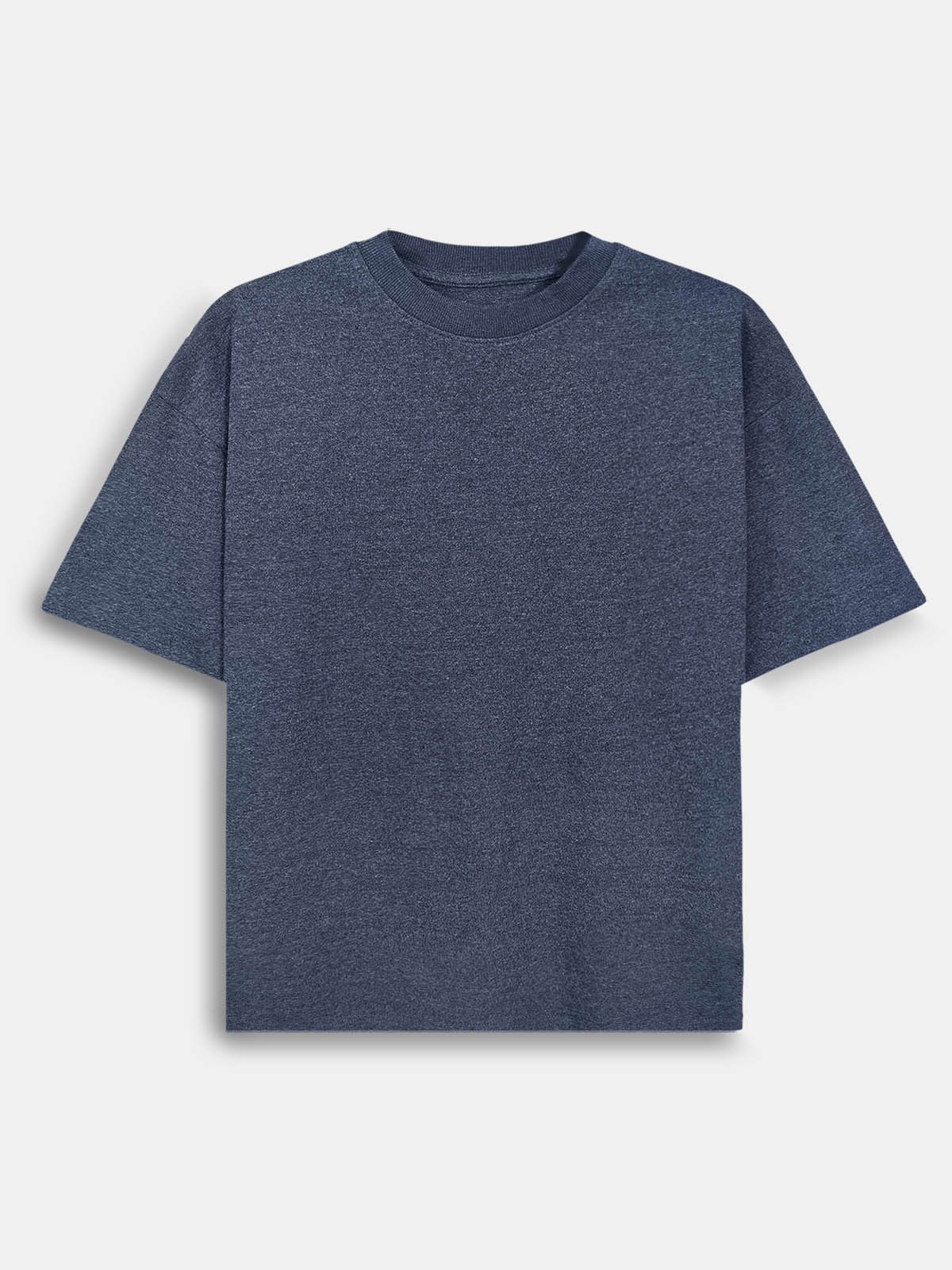 Mens Oversize Fit Navy Melange T-Shirt