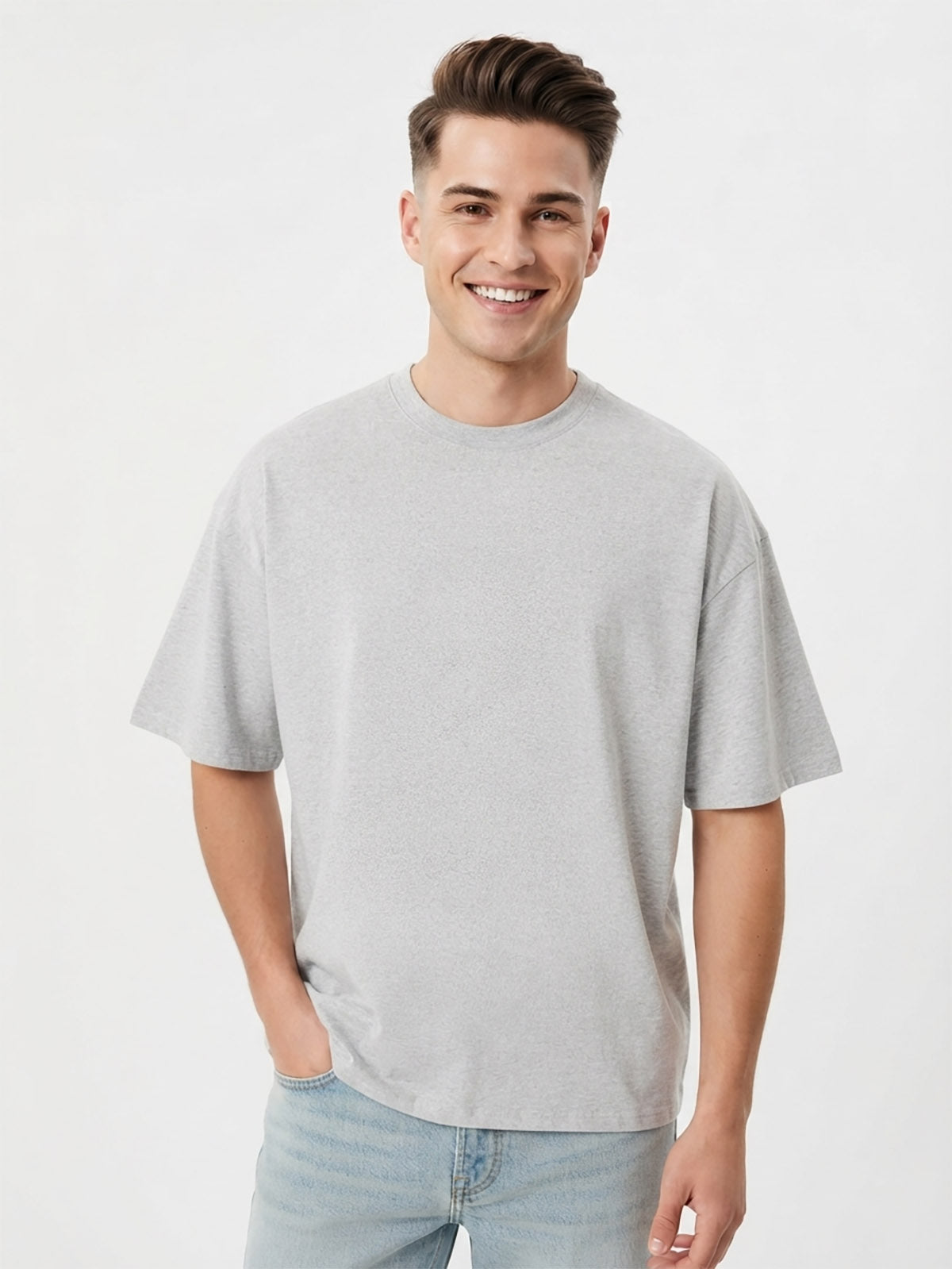 Mens Oversize Fit Grey T-Shirt