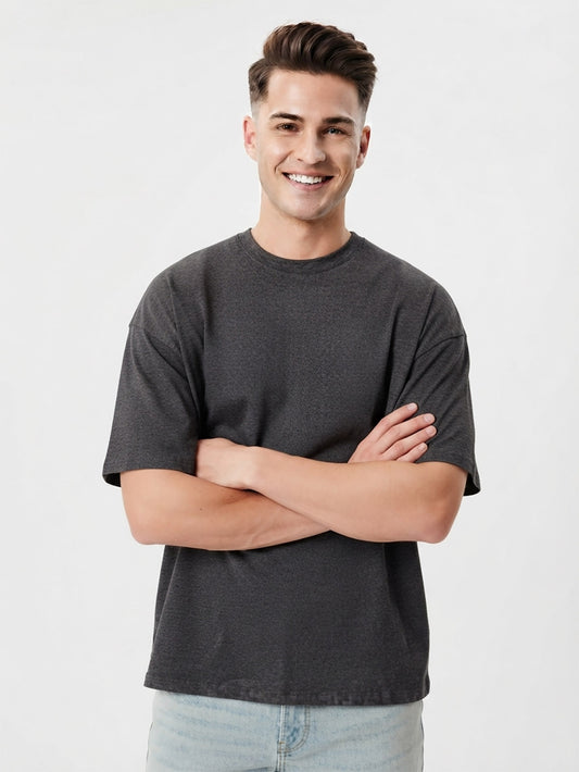 Mens Oversize Fit Charcoal T-Shirt