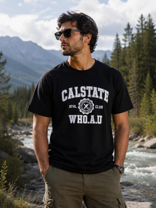 Mens Printed Black T-Shirt