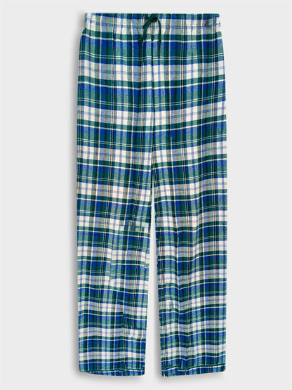 Mens Full Pant Set Pyjama Ecru