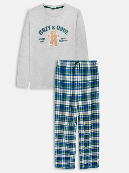 Mens Printed Full Pant Set Pyjama