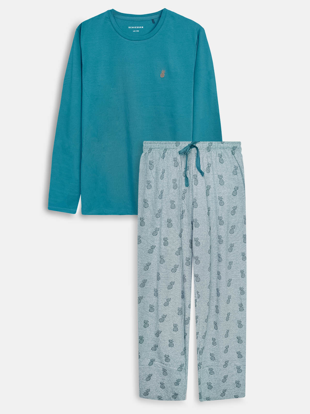 Mens Full Pant Set Pyjama Teal