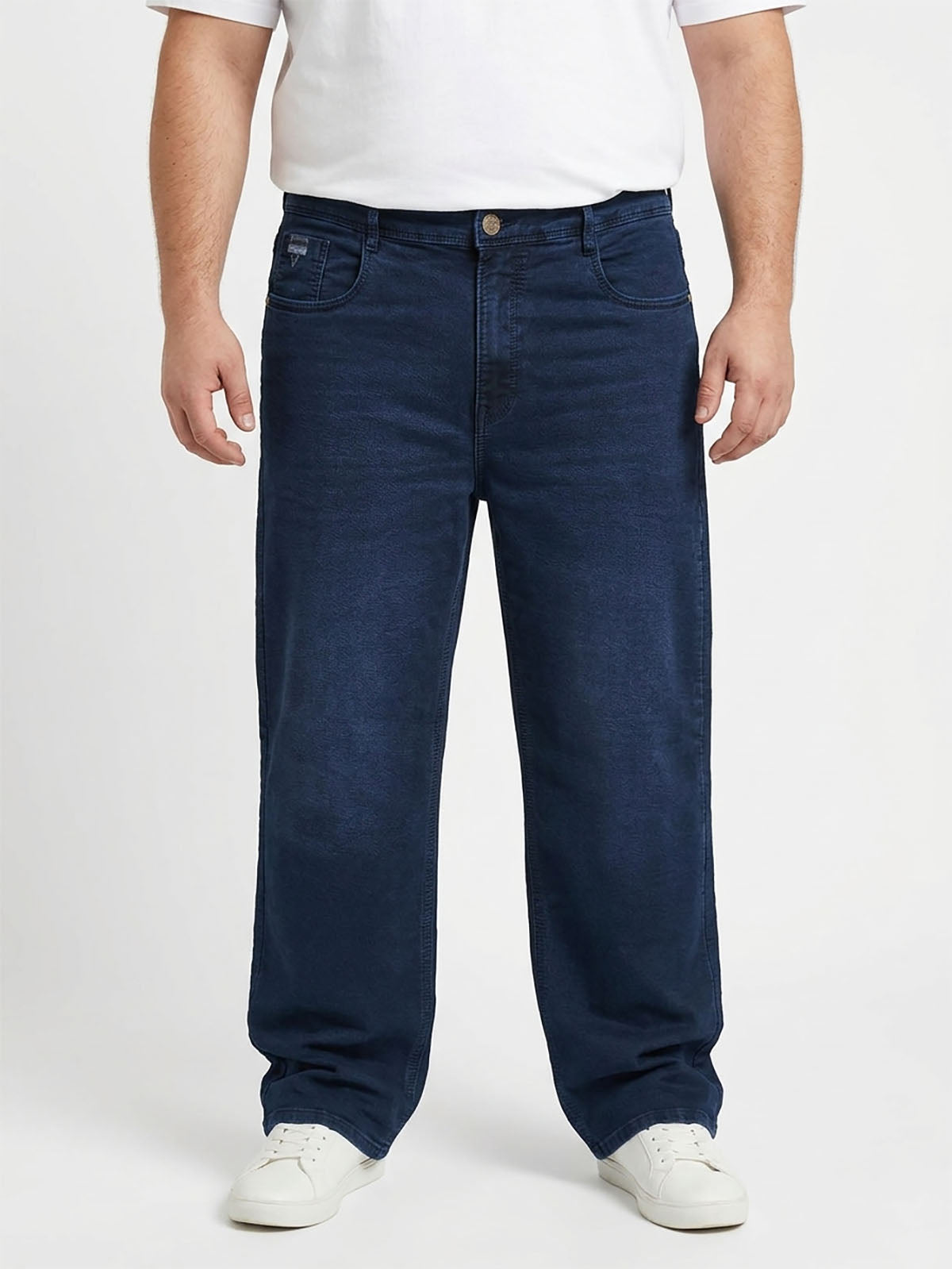 Mens Plus Size Navy Denim Jeans