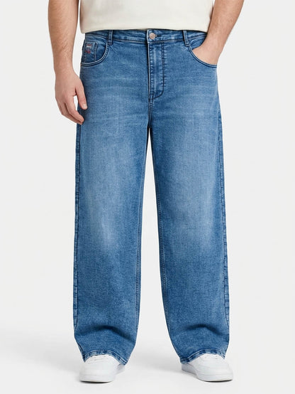 Mens Oversized Denim Blue Jeans