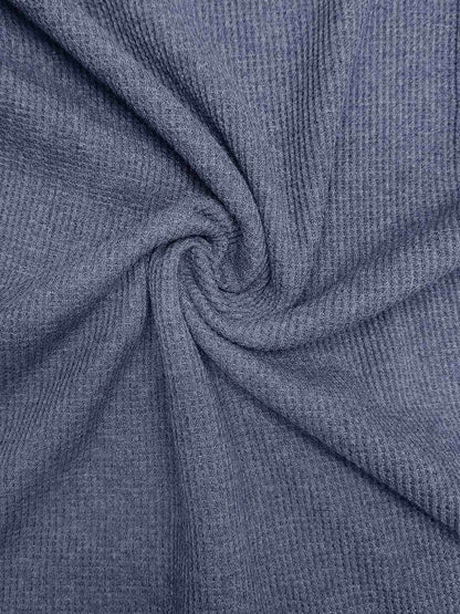 Mens Waffle Navy Pyjama Set